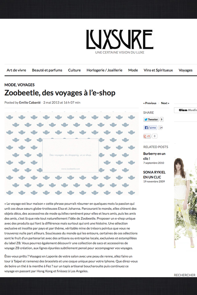 Article Zoobeetle - Luxsure